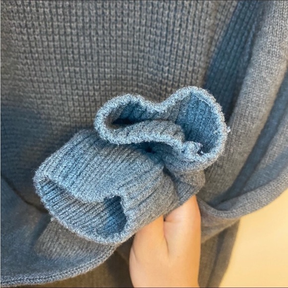 Weatherproof Gray Cotton Waffle Knit Sweater - Picture 6 of 10